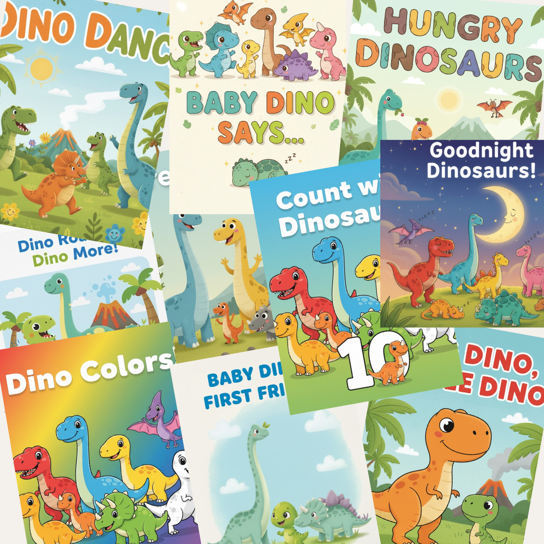 10 Baby & Toddler Dinosaur Books (Ages 0–2) | 100+ Illustrated Pages of Fun