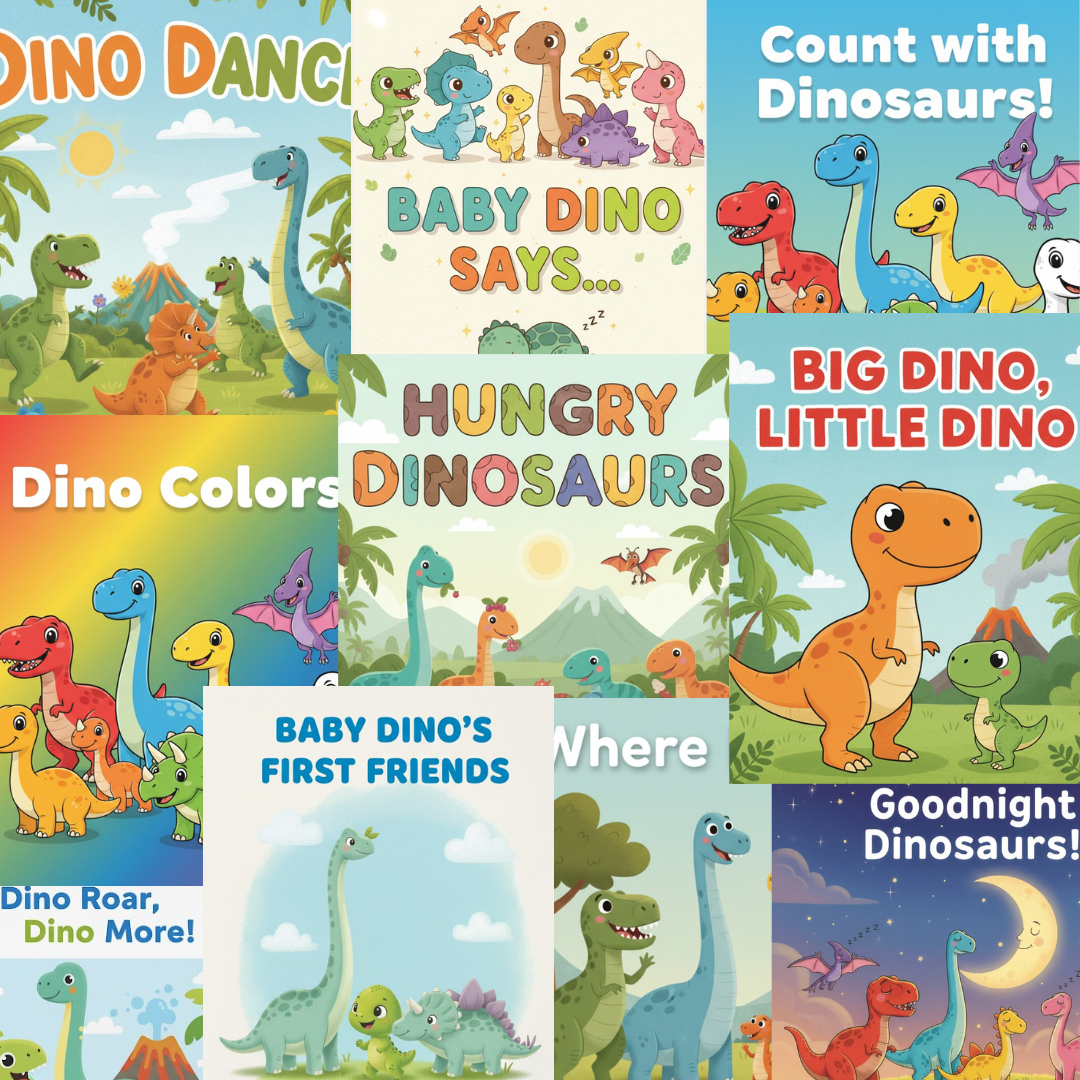 10 Baby & Toddler Dinosaur Books (Ages 0–2) | 100+ Illustrated Pages of Fun