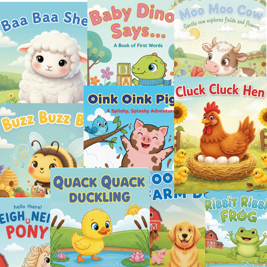 10 Baby & Toddler Animal Sound Books (Ages 0–2) | 100+ Illustrated Pages of Fun