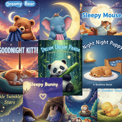 10 Baby & Toddler Animal Story eBooks (Ages 0–2) | 100+ Illustrated Pages of Sleepy Fun