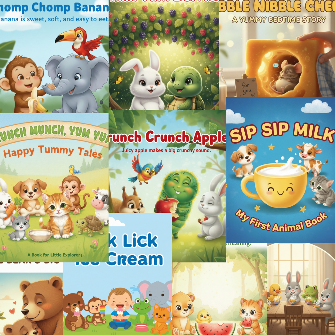 10 Baby & Toddler Food-Themed eBooks (Ages 0–2) | 100+ Illustrated Pages of Fun!