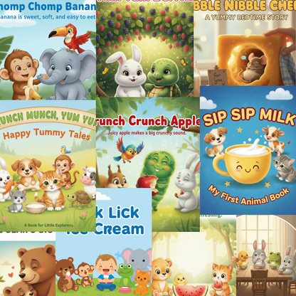 10 Baby & Toddler Food-Themed eBooks (Ages 0–2) | 100+ Illustrated Pages of Fun!
