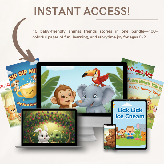 10 Baby & Toddler Food-Themed eBooks (Ages 0–2) | 100+ Illustrated Pages of Fun!